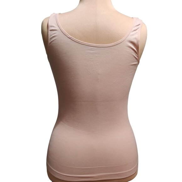 Tahari L Womens Tank Top Nude Beige Seamless Shaping Layering Basic Lightweight - Picture 3 of 12